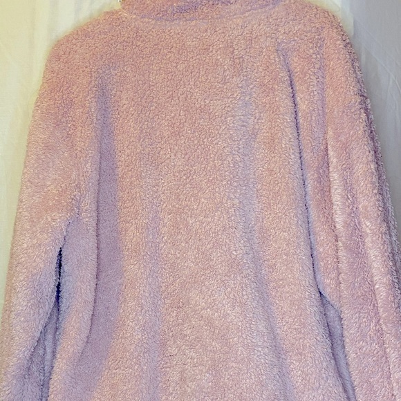 PINK SHERPA HALF ZIP PULLOVER - Picture 3 of 5